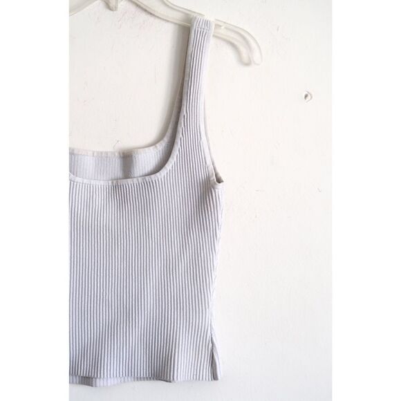 BABATON Light Gray Ribbed Tank - Size Small - Picture 5 of 9
